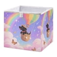thumbnail image 1 of Storage Basket Foldable Open Organizers for Clothes Toys Books15.75x10.63x6.96in Black Dog in A Balloon, 1 of 8