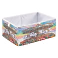 thumbnail image 1 of Storage Basket Foldable Open Organizers for Clothes Toys Books15.75x10.63x6.96in Christmas Spinning White Horse, 1 of 8