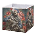 thumbnail image 1 of Storage Basket Foldable Open Organizers for Clothes Toys Books15.75x10.63x6.96in Soldier Skull and Flowers, 1 of 8