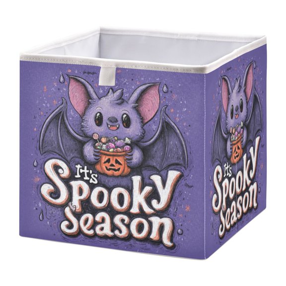 Storage Basket Foldable Open Organizers for Clothes Toys Books15.75x10.63x6.96in Spooky Cute Bat