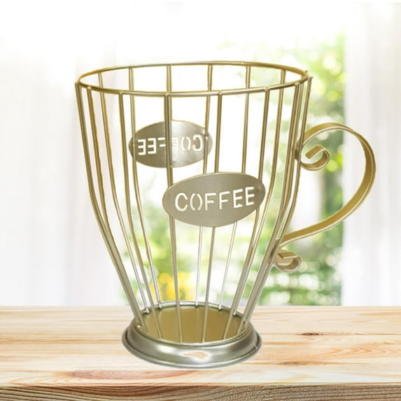 Storage Basket Household Kitchen Storage Cup$ Wire Coffee Capsule Storage Basket Straight Side Cup$ Storage Basket Straight Side Cup Shape Iron Fruit Basket