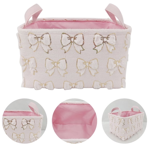 Storage Basket, Large Fabric Laundry Basket with Handles, Portable Collapsible Storage Bin for Bedroom, Closet, Living Room, Home Organization