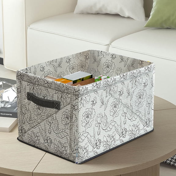 Storage Basket, Reinforced Organizer, Foldable Container, Clear-View Holder for Desktop Kitchen Home Office And Daily Sundry Storage