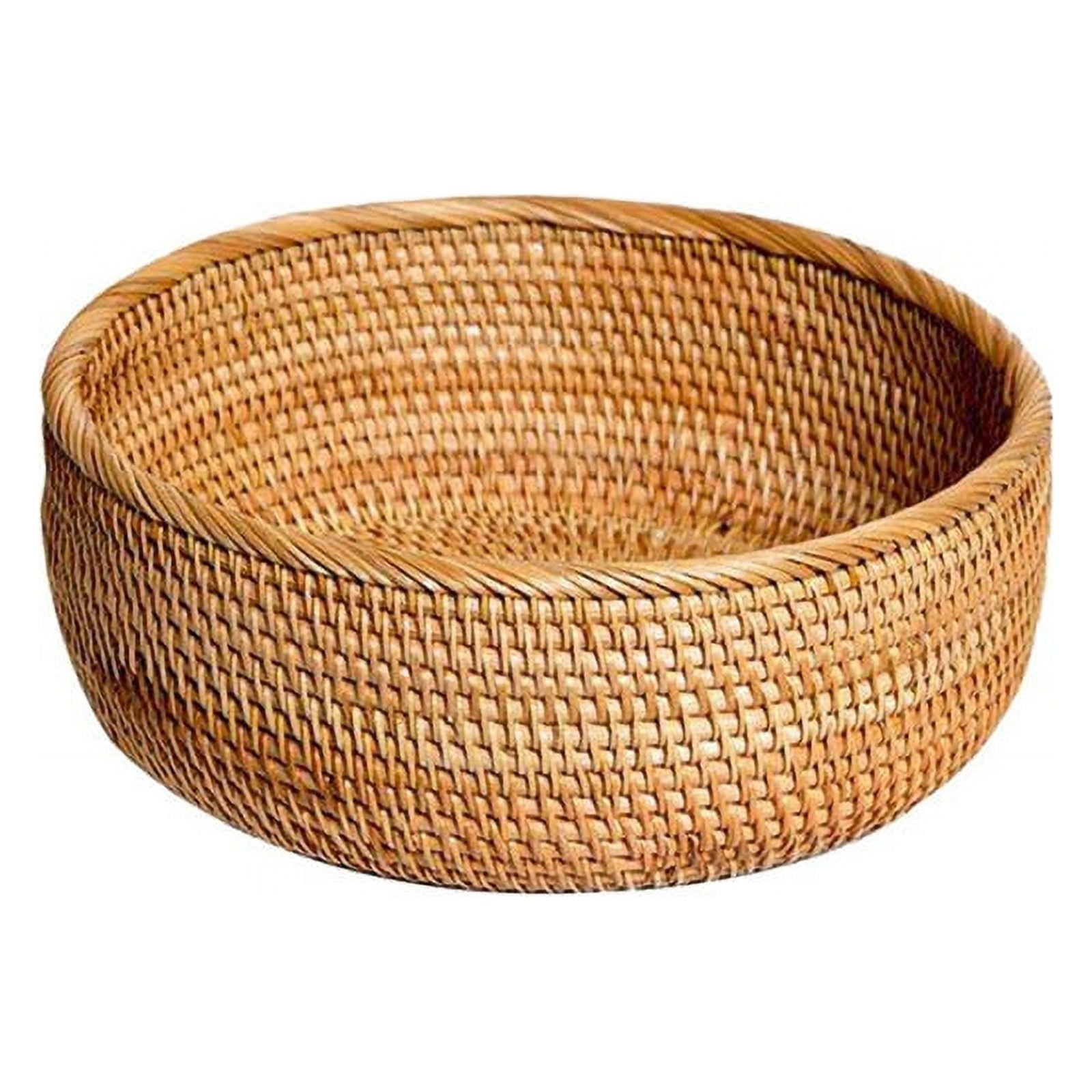 Storage Basket, Round Wicker Baskets Handwoven Fruit And Vegetable
