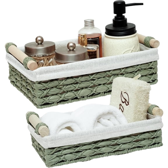 Storage Basket Wicker Baskets for Organizing Storage Bins for Counter