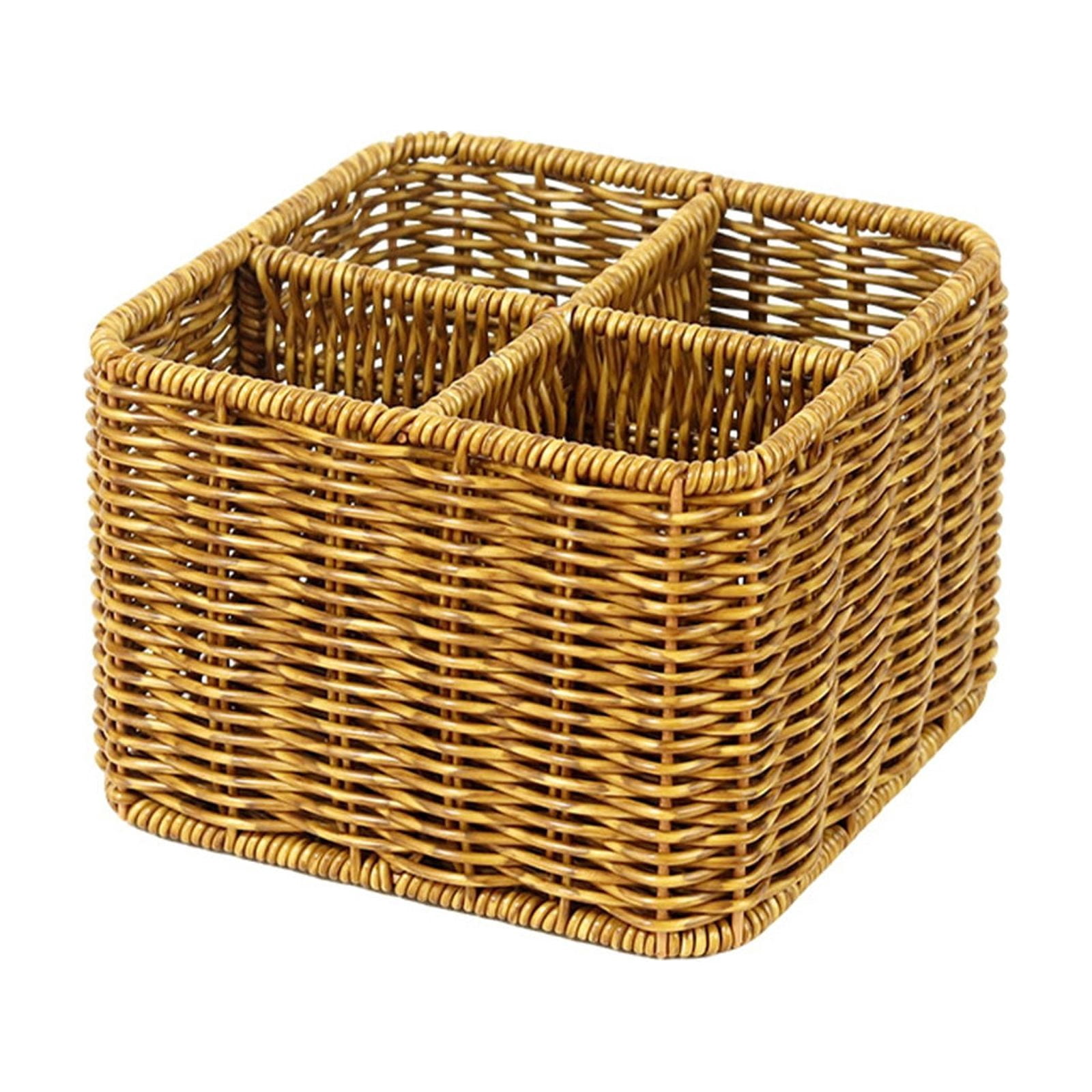 Storage Bas Storage Basket with 4 Compartments, Drawer Organizer for Kitchen ...