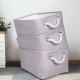 thumbnail image 1 of Storage Baskets,Extra Large Storage Box,Canvas Fabric Storage Baskets with Handles for Cupboards, Wardrobe, Shelves, Bathroom, Clothes, Toys, Towel, Foldable, 1 of 5