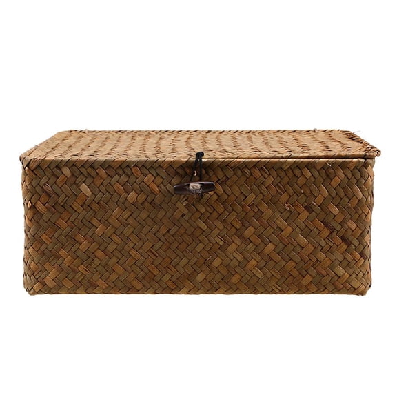 Storage Baskets With Lids For Home And Bathroom Organization, Rectangular Baskets, Basket Bins Box , M M