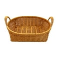 thumbnail image 1 of Storage Baskets, Woven Plastic Fruit and Vegetable Basket with Handles for Kitchen Counter, Living Room Snack Organizer, Picnic Bread Tray, 1 of 7