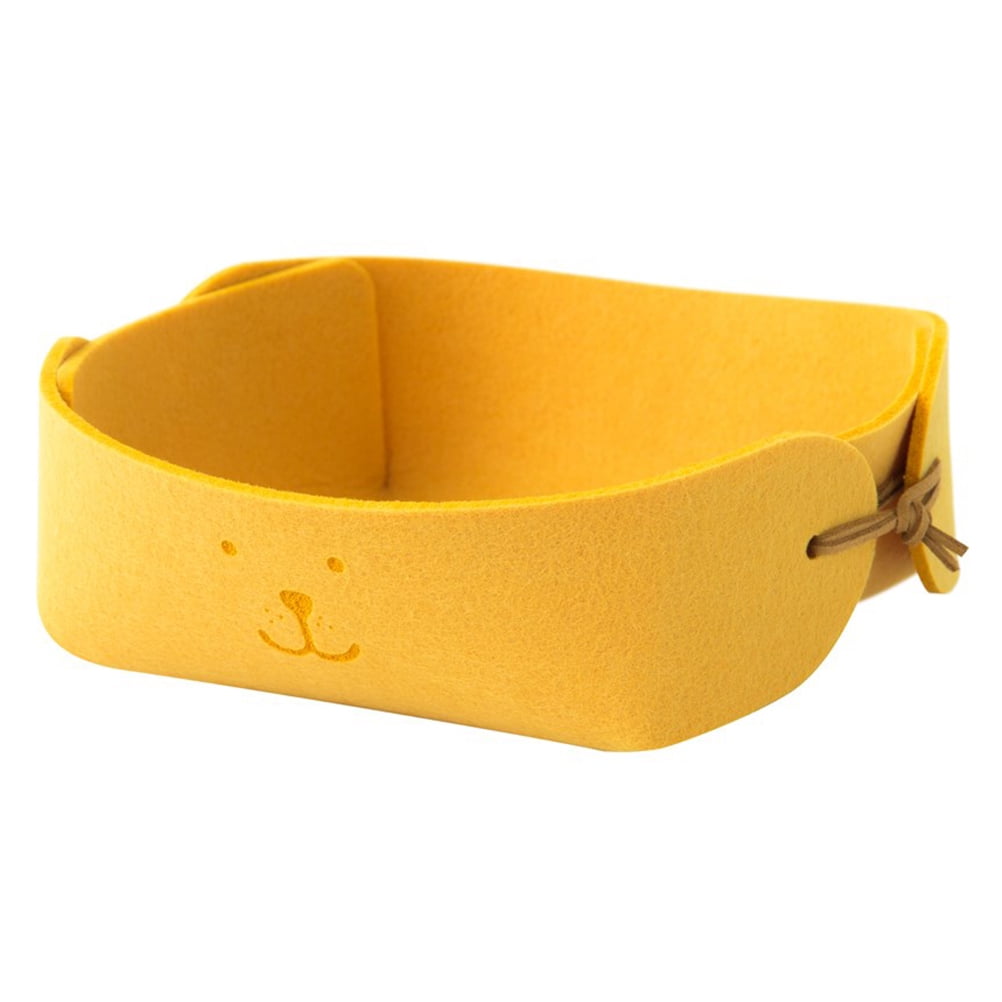 Storage Baskets Yellow Modern Design for Shelves Desktop Organizer