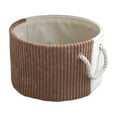 thumbnail image 1 of Storage Baskets for Bedroom, Small Round Fabric Basket for Organizing Living Room, Laundry Hamper, Collapsible Laundry Room Organization (Brown), 1 of 6