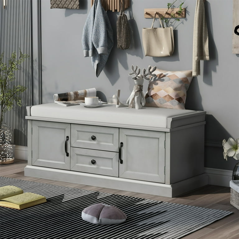 Walmart storage bench with cushion sale