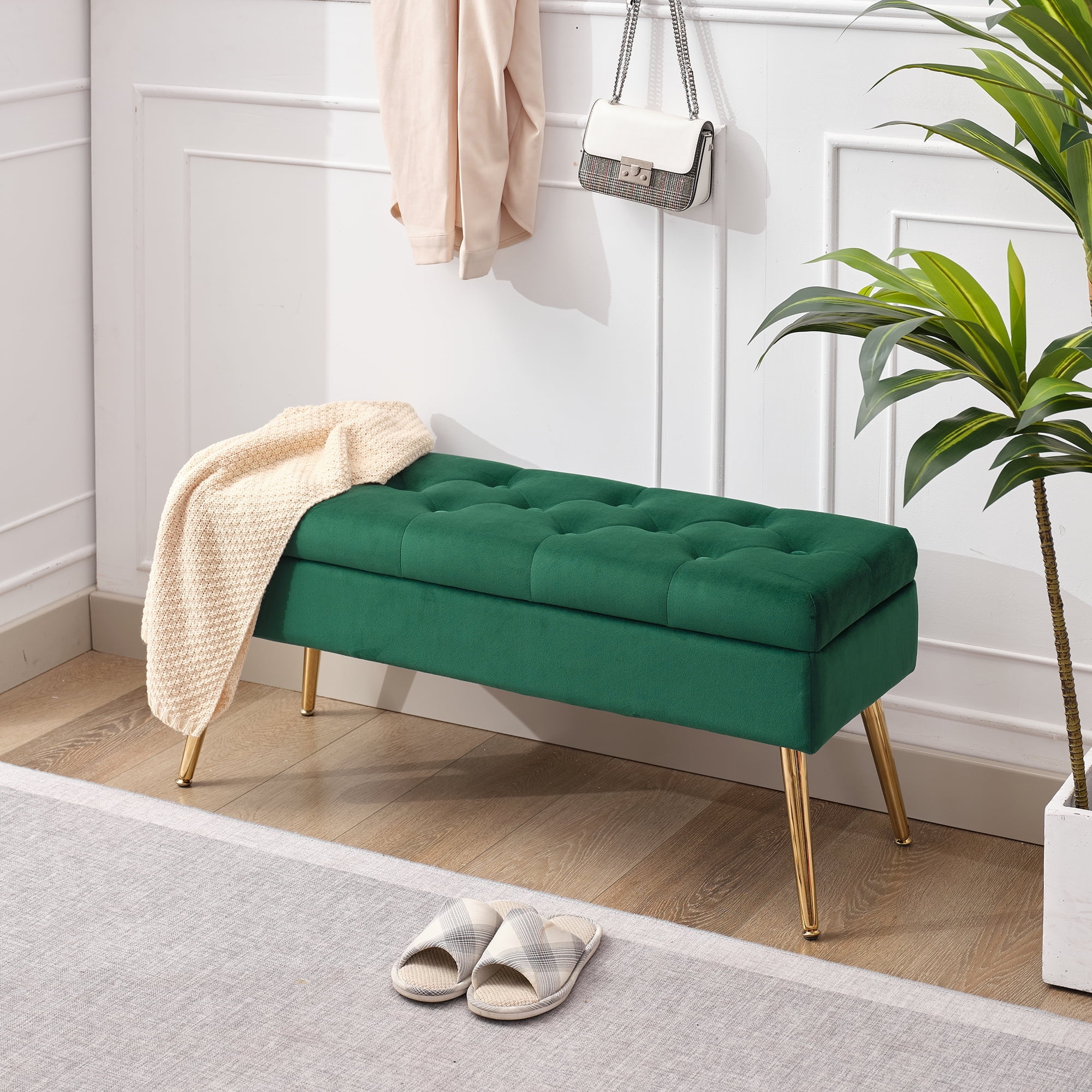 Storage BenchEntryway Bench,Ottoman for Bedroom End of Bed,Modern
