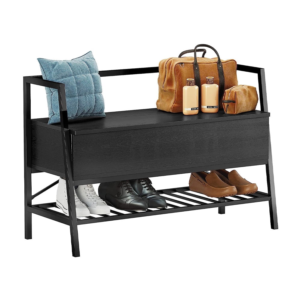 Storage Bench, Shoe Rack Bench with Lift Top Box for Storing Shoe