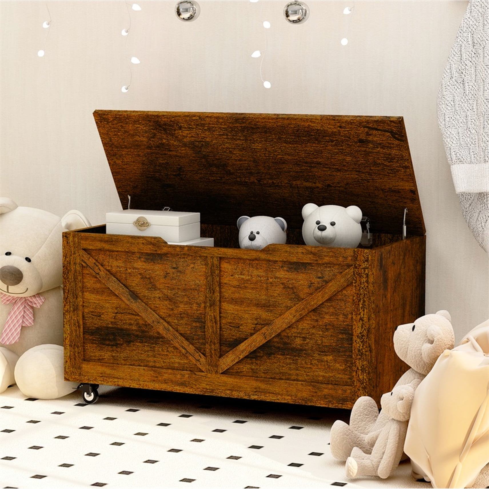 Storage Bench with Wheels | Safe to Operate, Suitable for Changing ...