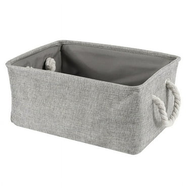 Storage Bin Basket Box Linen Fabric Organizer Drawer Container Household, 1 Pack, Medium Size (14 x 10 x 6.2 inches)