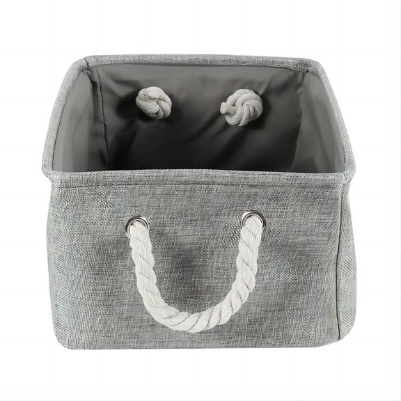 Storage Bin Basket Box Linen Fabric Organizer Drawer Container Household, 1 Pack, Medium Size (14 x 10 x 6.2 inches)