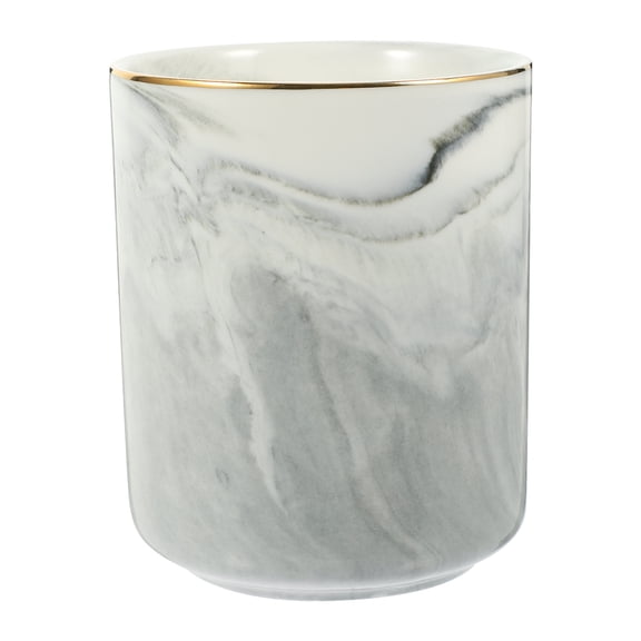 ifundom Ceramic Marble Utensil Holder - Decorative Brush, Pen, and Kitchen Organizer for Home and Office