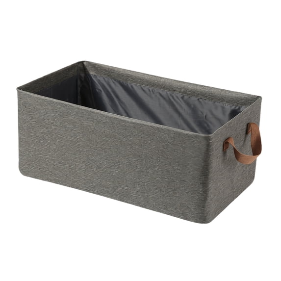 Storage Bin Foldable Fabric Organizer Gray With Handle For Drawer Closet Bedroom 1 Pack