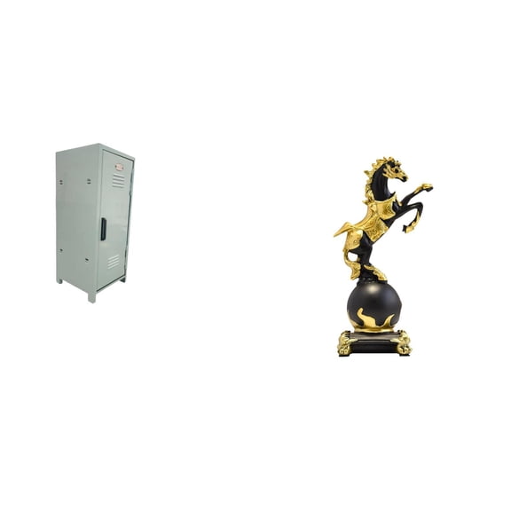 Storage Bin Metal Storage Box Mini Locker Cabinet Sturdy Metal Resin Build Fits Shelves Desks Living Rooms and Dorm Use