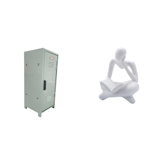 Storage Bin Mini Locker Cabinet Desktop Cosmetic Organizer Metal Material Suitable for Home Office Tabletop