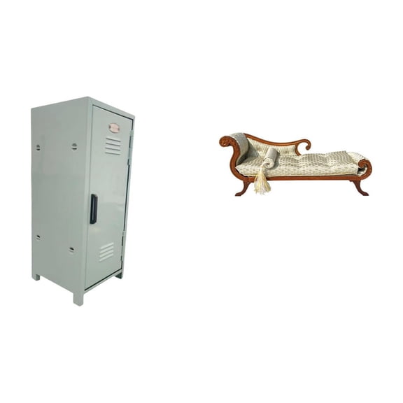 Storage Bin Mini Locker Cabinet Desktop Organizer Metal Painted Dustproof for Home Office Students