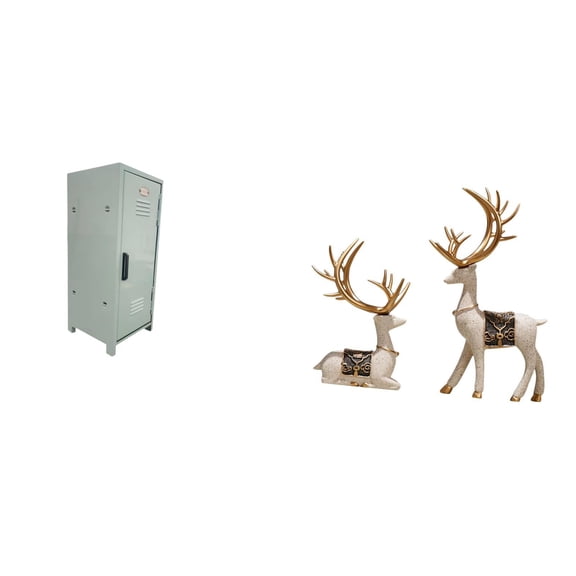 Storage Bin Mini Locker Cabinet Metal Organizer for Secure Valuables and Artistic Home Living Room Decor