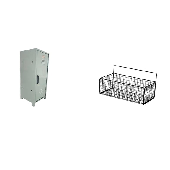 Storage Bin Mini Locker Cabinet Storage Basket Metal Organizer for Home Kitchen Bathroom Living Room Apartment Use
