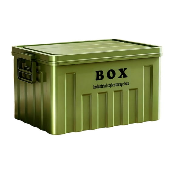 Storage Bin Stackable Container Tote Box Heavy Duty PP Construction for Garage Car Trunk College Use