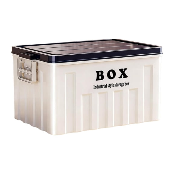 Storage Bin Stackable Storage Box Utility Crate Durable Plastic Construction for Clothes Toys Car Trunk Storage