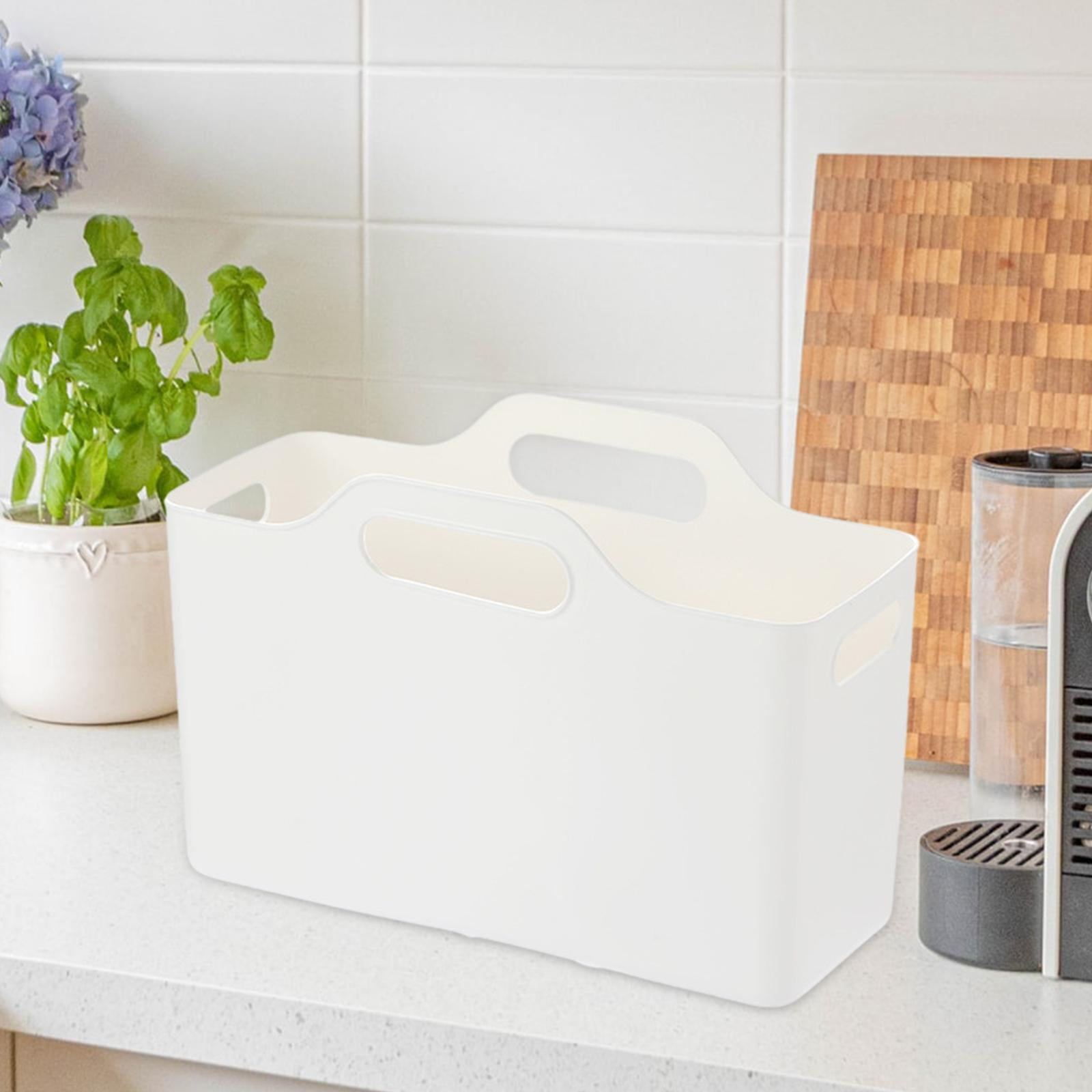 Storage Bin with Handle Office Pantry Closet Vanity Organizer