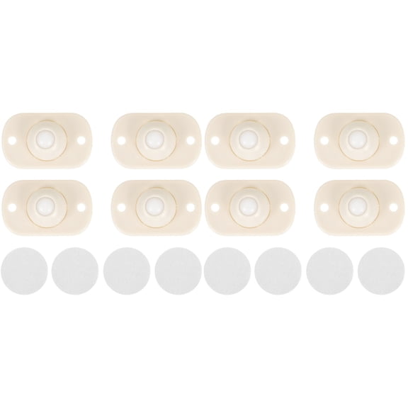 Storage Bins 16 Pcs Sticky Wheels Casters Box White Plastic