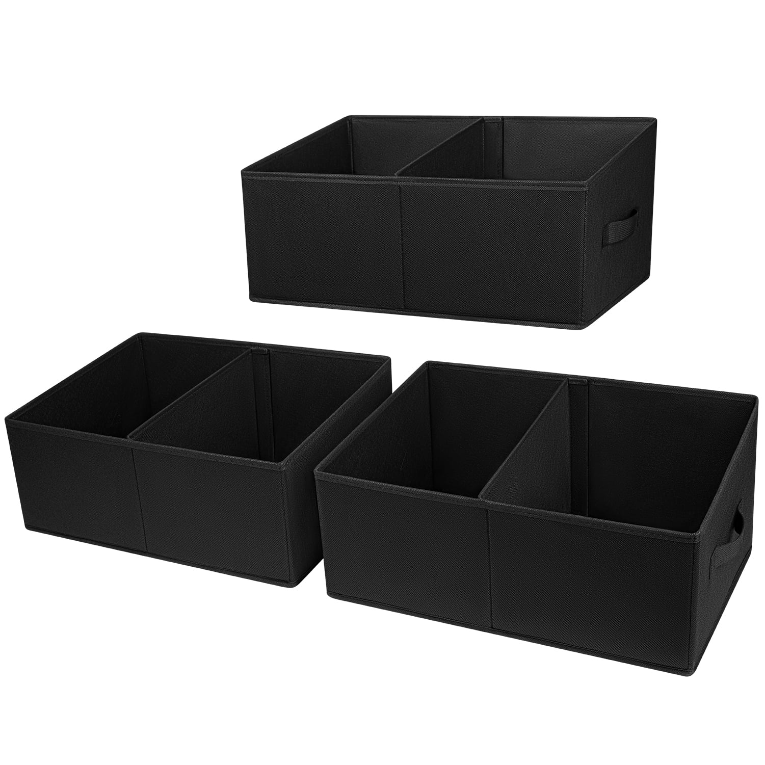 Storage Bins, 3 Pcs Fabric Storage Cube Bins, Folding Closet Organizer Baskets Trapezoid Toys Organizer Box for Kids, Jeans, DVD, Book, Baby Clothes Organizer, Home Organization, Ash Gray