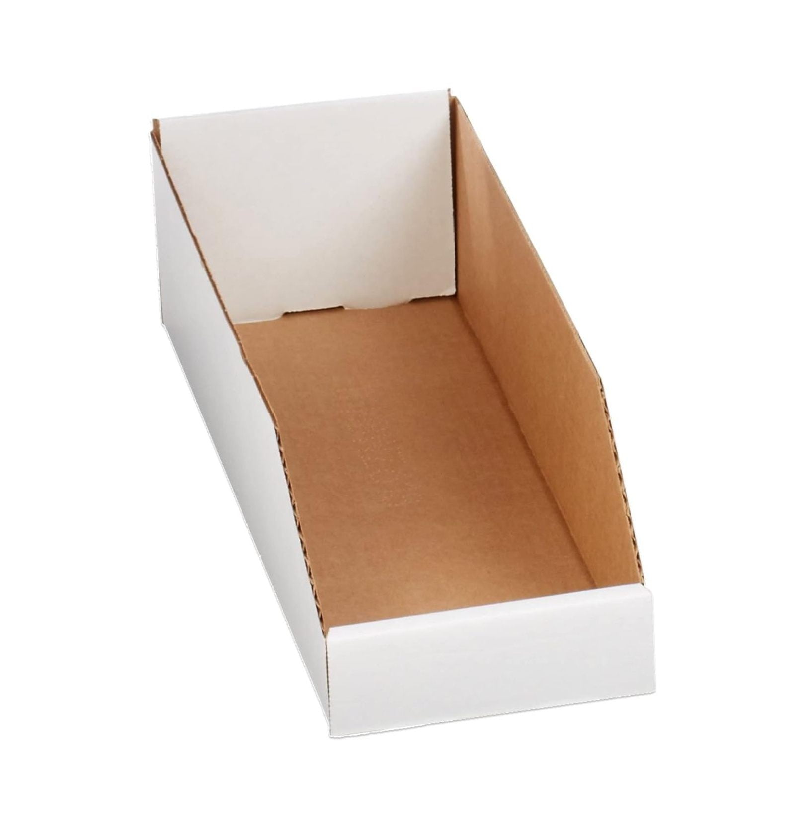 Storage Bins 6"L x 18"W x 4.5"H, 50Pack Corrugated Cardboard Box for