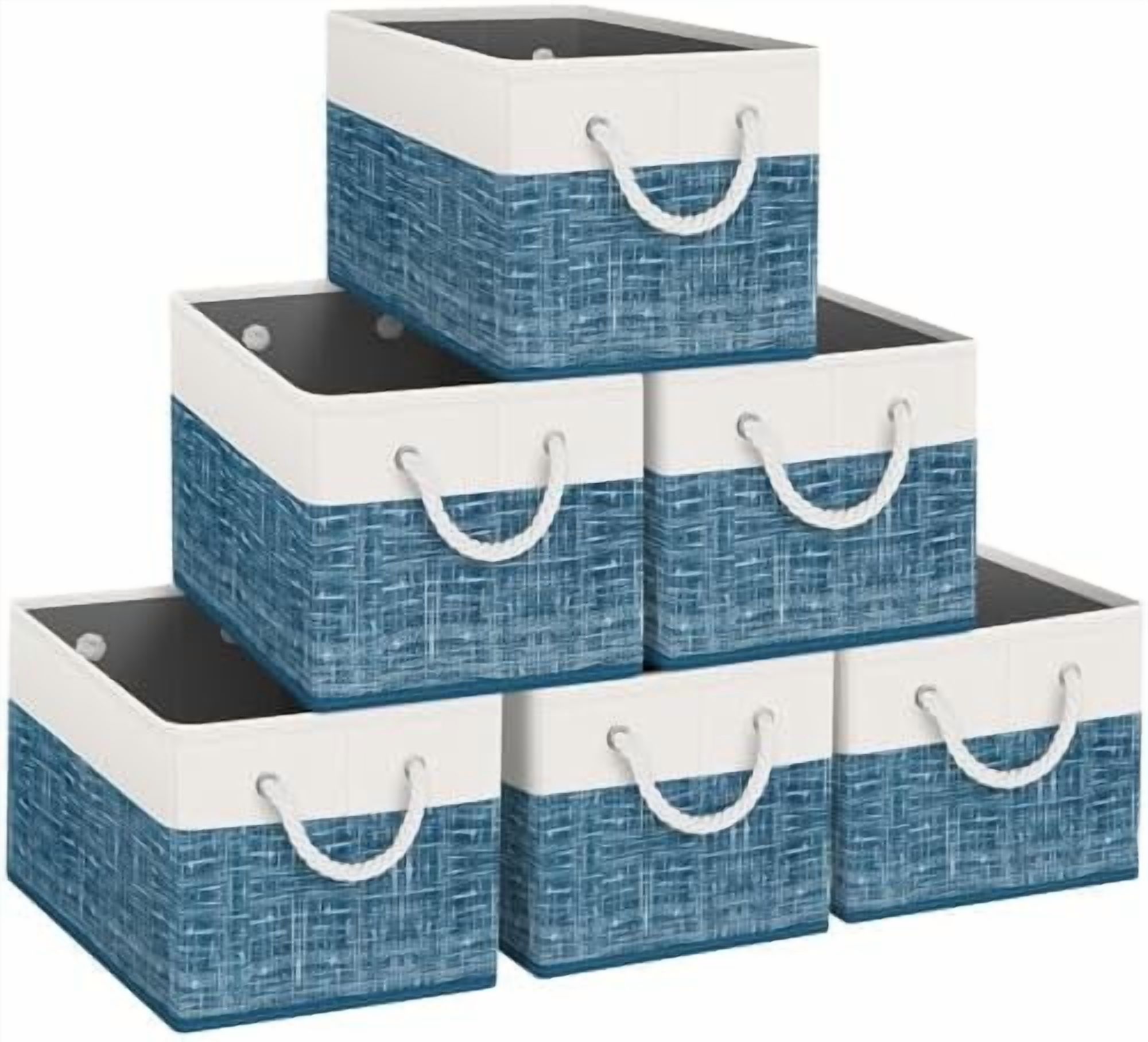 Storage Bins [6-Pack], Foldable Storage Baskets for Organizing Toys ...