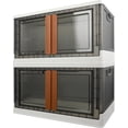 thumbnail image 1 of Storage Bins, Cabinet with Lids, Extra Large Useful Box, 19 Gallons (72L) Capacity (Each One), 2 Packs, Collapsible, Transparent, Home Organizer, 1 of 8