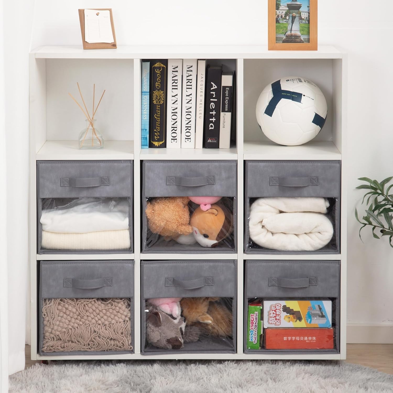 Clear Cube Storage Bins 13x13