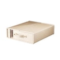 thumbnail image 1 of Storage Bins with Clear Window and Handle, Large Foldable Stackable Closet Organizers for Bedding Blankets Clothes, Under Bed Storage Box for Bedroom Wardrobe, Moving Boxes, 1 of 6