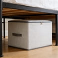 thumbnail image 1 of Storage Bins for Clothes, 50L Quilt Storage Bags with Clear Window, Heavy Duty Fabric Under Bed Containers, Foldable Moving Packing Boxes for Organization, Home Bedroom Dorm Closet Use, 1 of 6