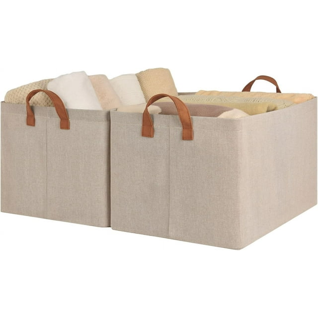 Storage Bins, Fabric Storage Bins for Shelves, Extra Large Storage