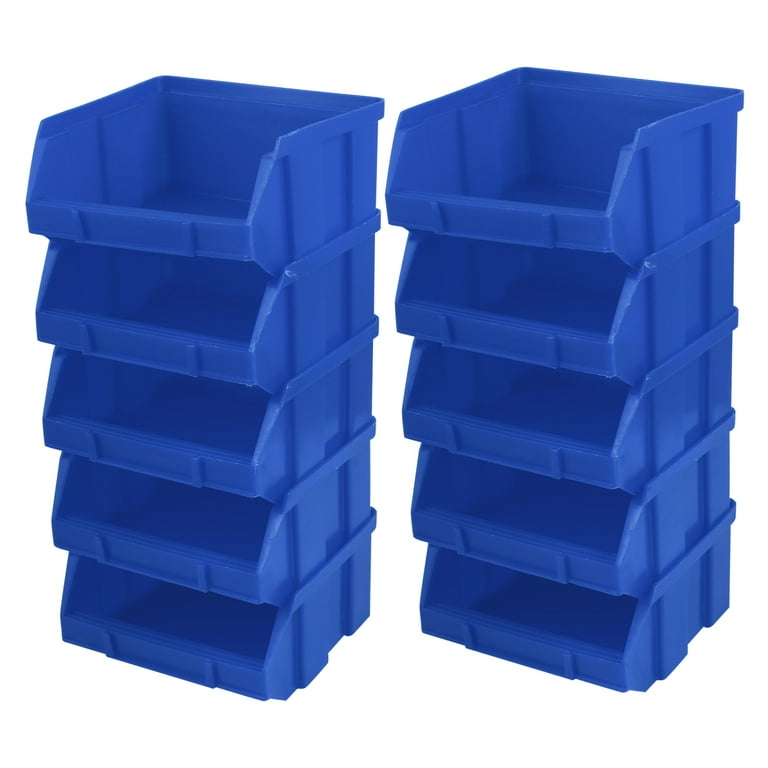 Storage Bins Garage Organizer Tool Plastic Containers Stackable Rack  Stacking Hanging Small Parts Box Workshop Container