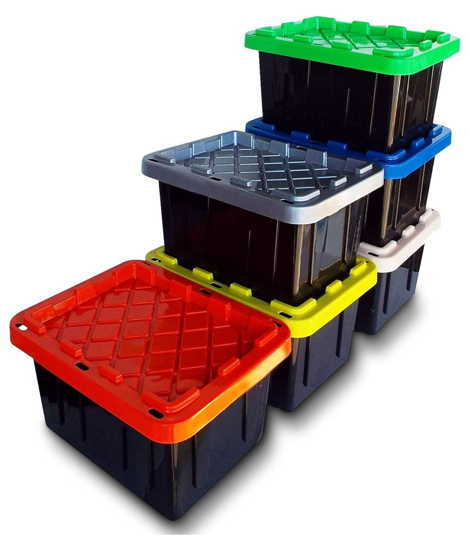 Storage Bins Heavy Duty Stackable Storage Containers with Secure Lids