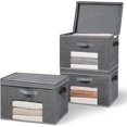 Storage Bins,Large Fabric Storage Bins with Lids, Closet Organizers and
