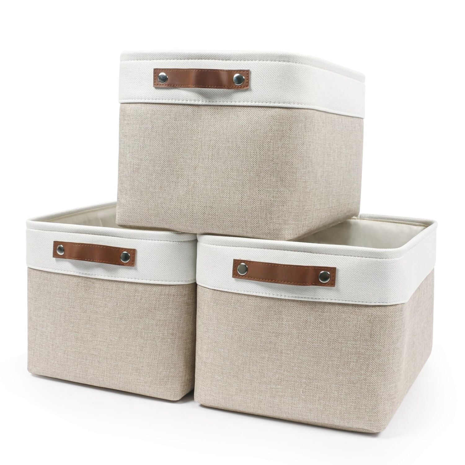 Storage Bas Storage Bins Large Fabric Storage Baskets for Shelves 3 Pack, Drative ...