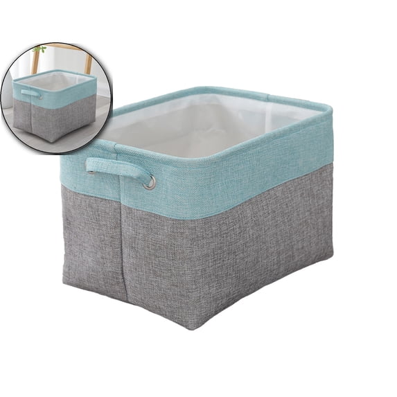 Storage Bins Large Fabric Storage Baskets for Shelves, Decorative Linen Closet Baskets with Handles for Organizing, Shelf, Clothes, Home, Office, 14.96x11.02x9.45Inches