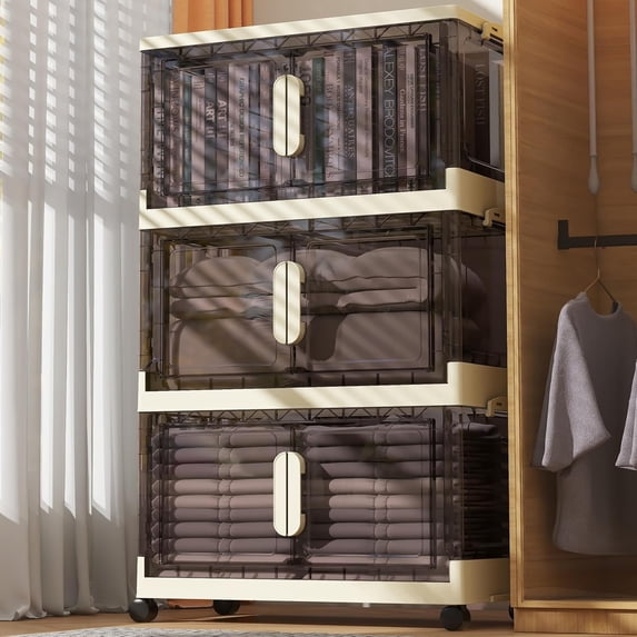 Storage Bins with Lids,78 Quart Plastic Storage Bins,3 Packs ...