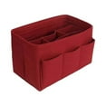 thumbnail image 1 of Storage Bins - Loetky Home Purse Organizer Insert Bag Textile Storage Insert Bag Zipper Multi Pocket Handbag Purse Organizer Holder Makeup Travel Organizer for Tote Purse Bag 14 Pockets, 1*Red, 1 of 6