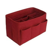 Storage Bins - Loetky Home Purse Organizer Insert Bag Textile Storage Insert Bag Zipper Multi Pocket Handbag Purse Organizer Holder Makeup Travel Organizer for Tote Purse Bag 14 Pockets, 1*Red