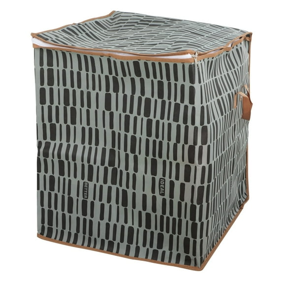 Storage Bins - Loetky Storage Bag Large Capacity Folding Clothes Portable Wardrobe Sorting Clothes Storage Box with Reinforced Handle Zipper for Home Comforters Pillow Blanket Bedding Quilt 180L