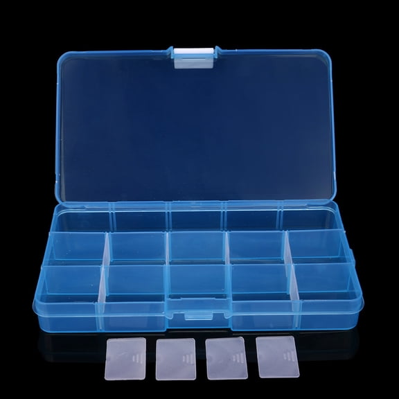 Storage Bins Protection & Maintenance Corner Shelf Organizer Plastic 15 Slots Adjustable Jewelry Storage Box Case Craft Organizer Bead C